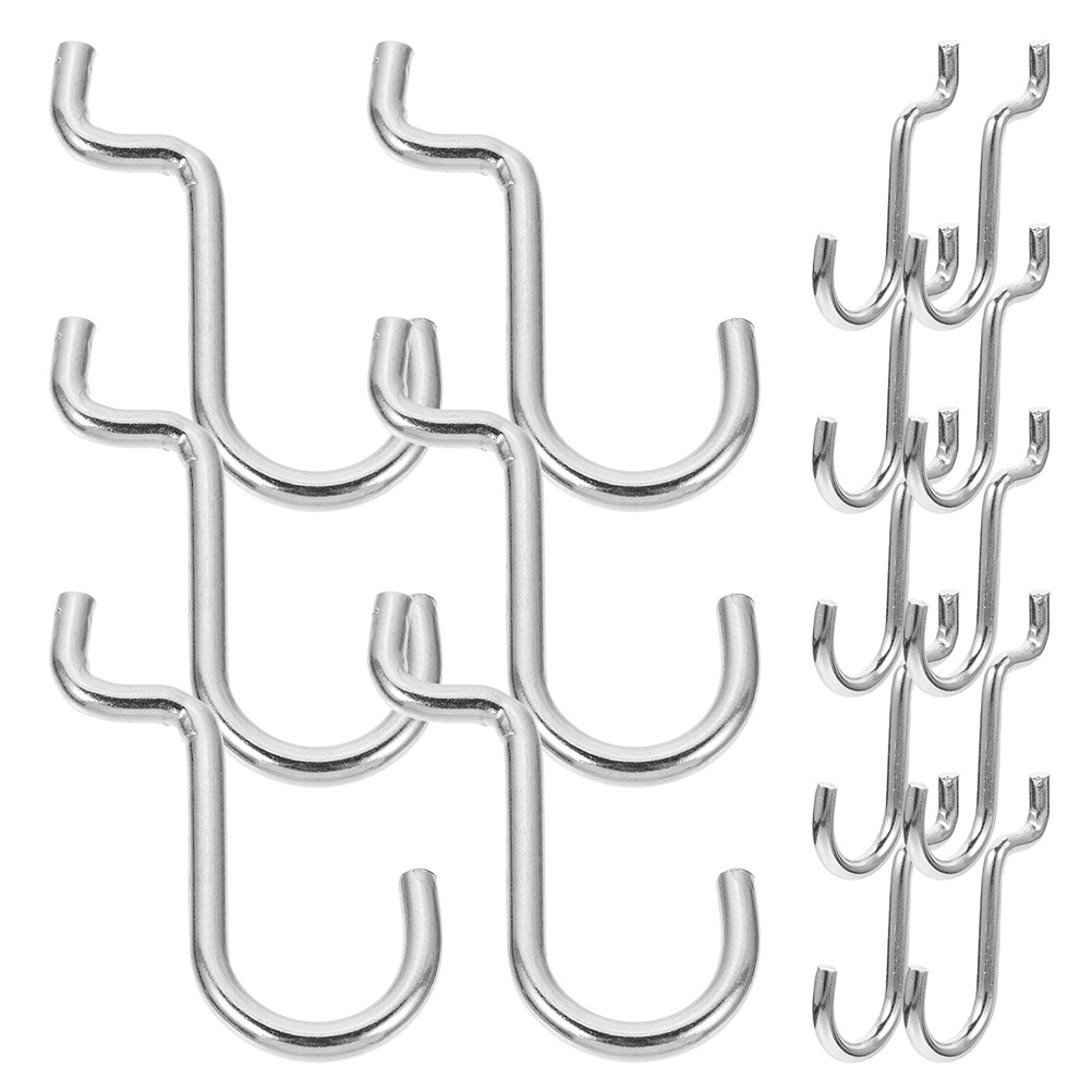 Workshop Tools Display - 24Pcs Strong Iron Pegboard J Hooks