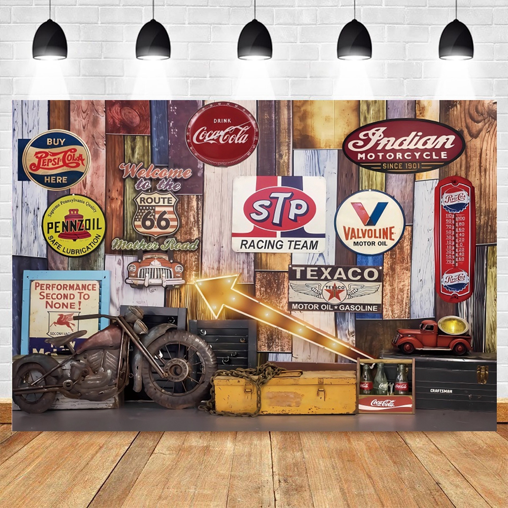 Retro Motorcycle Car Repairs G - Workshop Tools Background recensione e prezzo