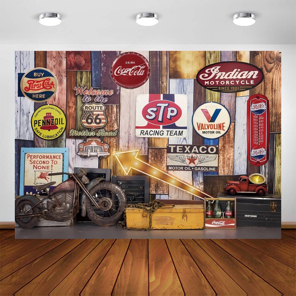 Retro Motorcycle Car Repairs G - Workshop Tools Background recensione e prezzo