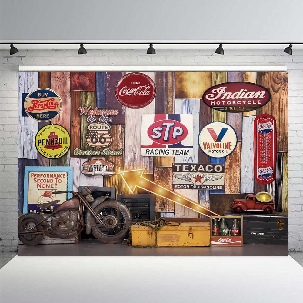 Retro Motorcycle Car Repairs G - Workshop Tools Background recensione e prezzo
