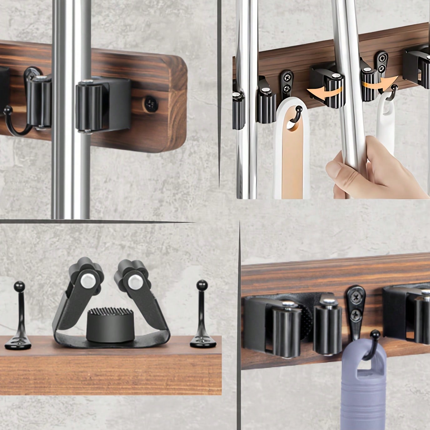 Mop Broom Holder Heavy Duty St - Workshop Tools On Wall recensione e prezzo