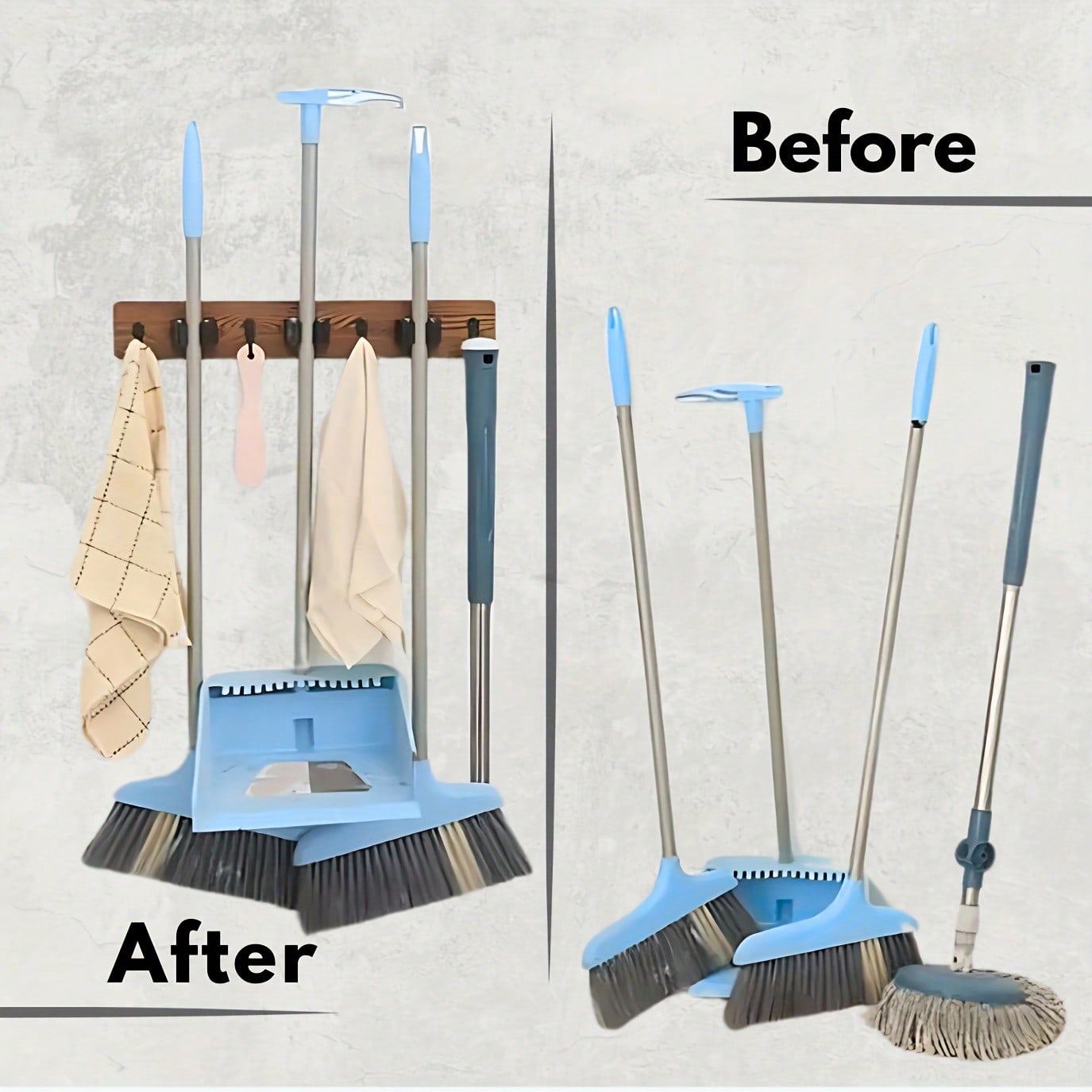 Mop Broom Holder Heavy Duty St - Workshop Tools On Wall recensione e prezzo