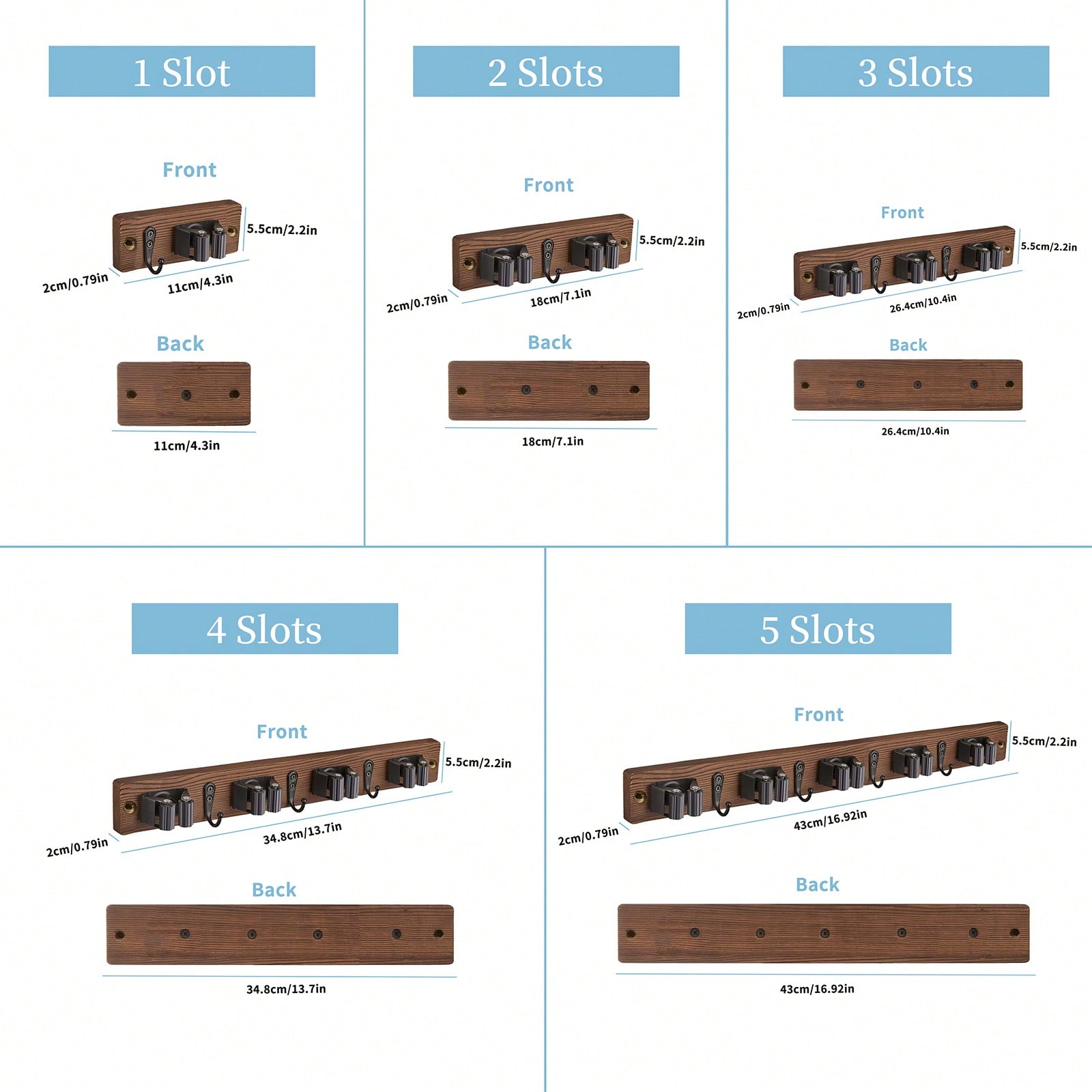 Mop Broom Holder Heavy Duty St - Workshop Tools On Wall recensione e prezzo