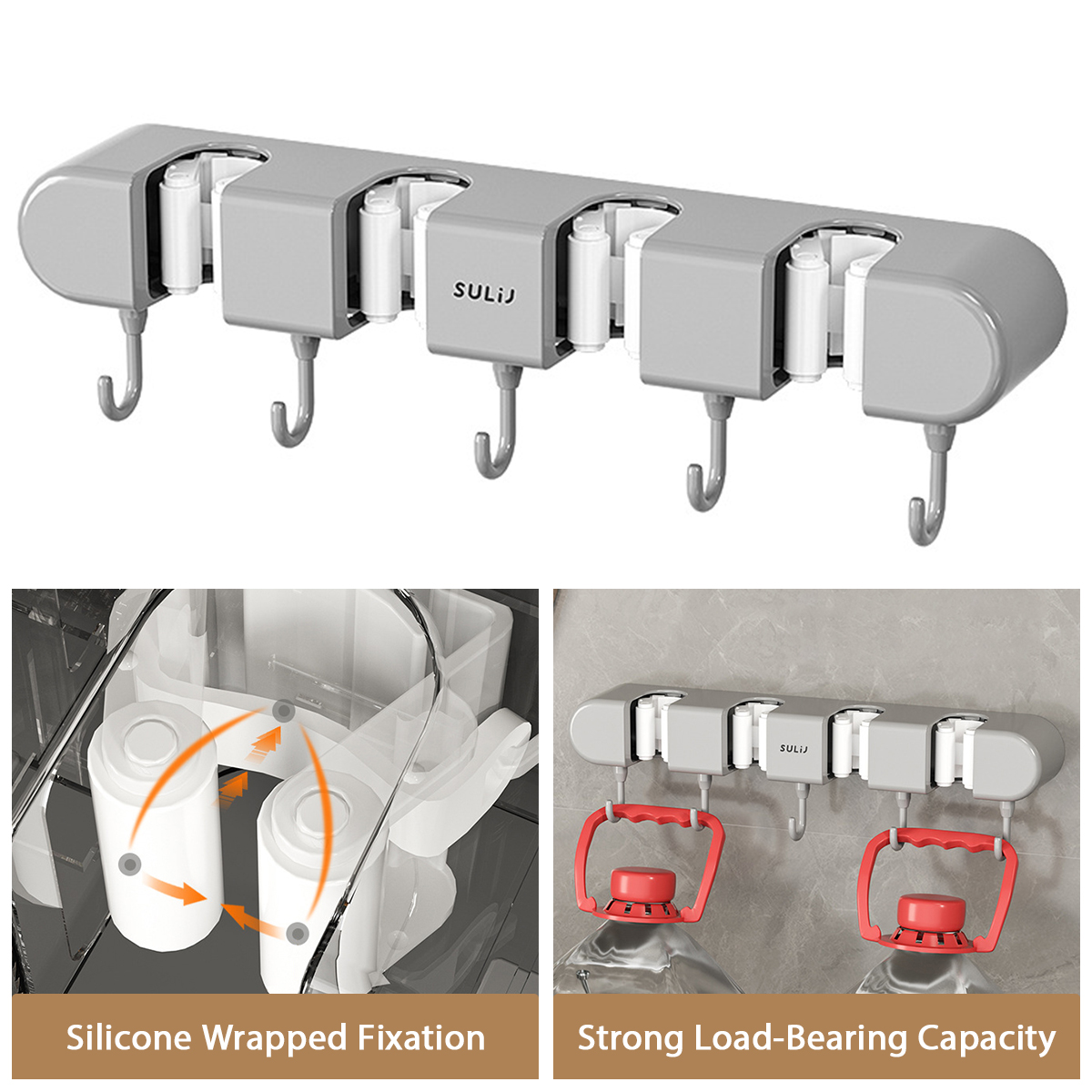 Broom Mop Holder with Hooks Wa - Workshop Tools On Wall recensione e prezzo