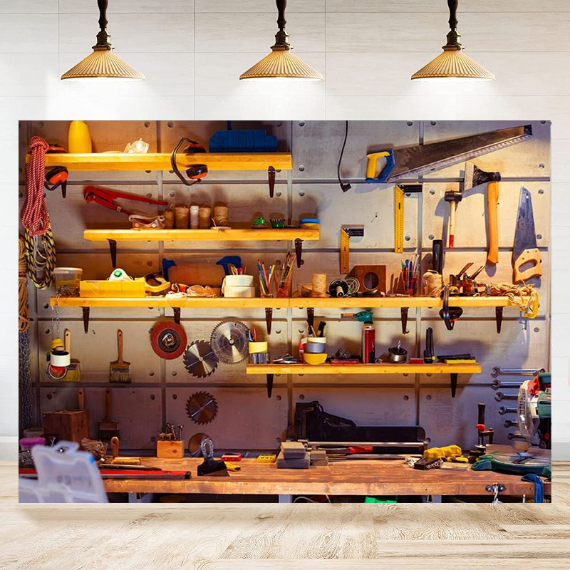 Repair Maintenance Shop Vintag - Workshop Tools Background recensione e prezzo