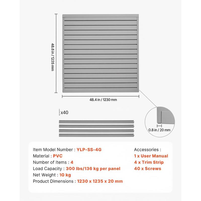 PVC Wall Plank 4 x 4 ft For Ga - Workshop Tools Storage recensione e prezzo