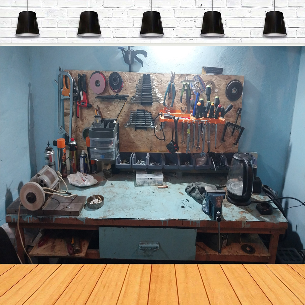 Photography Backdrop Modern Ga - Workshop Tools Background recensione e prezzo