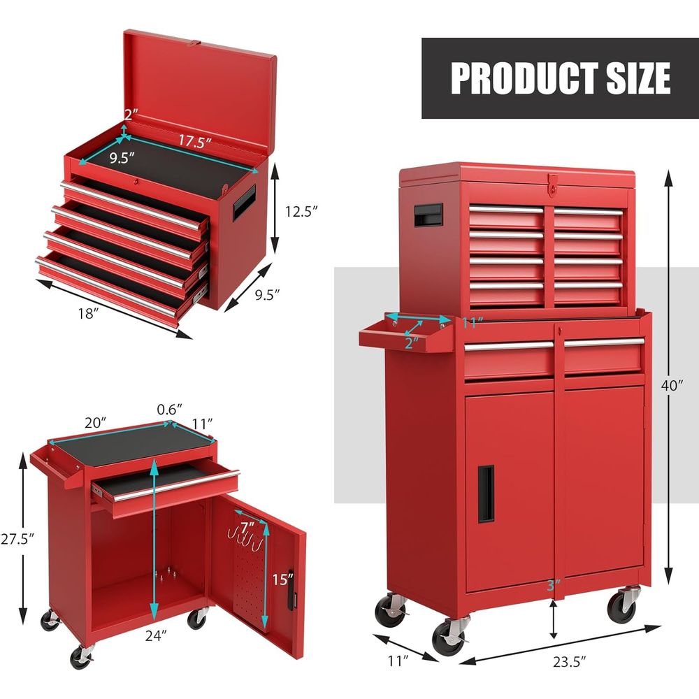 5-Drawer Rolling Tool Chest wi - Workshop Tools Cabinet recensione e prezzo