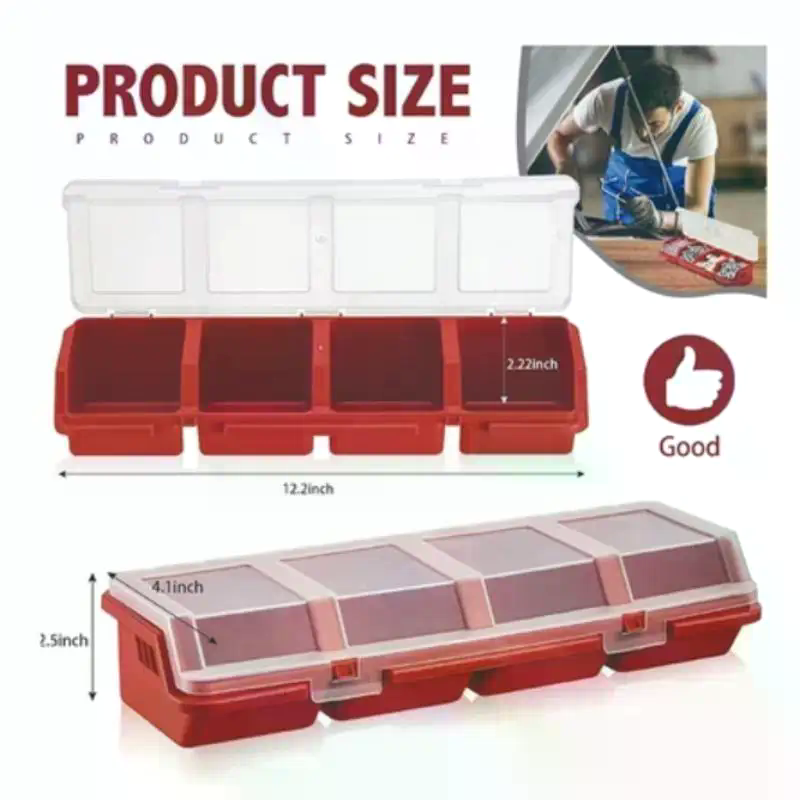 Screw Organizer Box Plastic 4  - Workshop Tools Storage recensione e prezzo