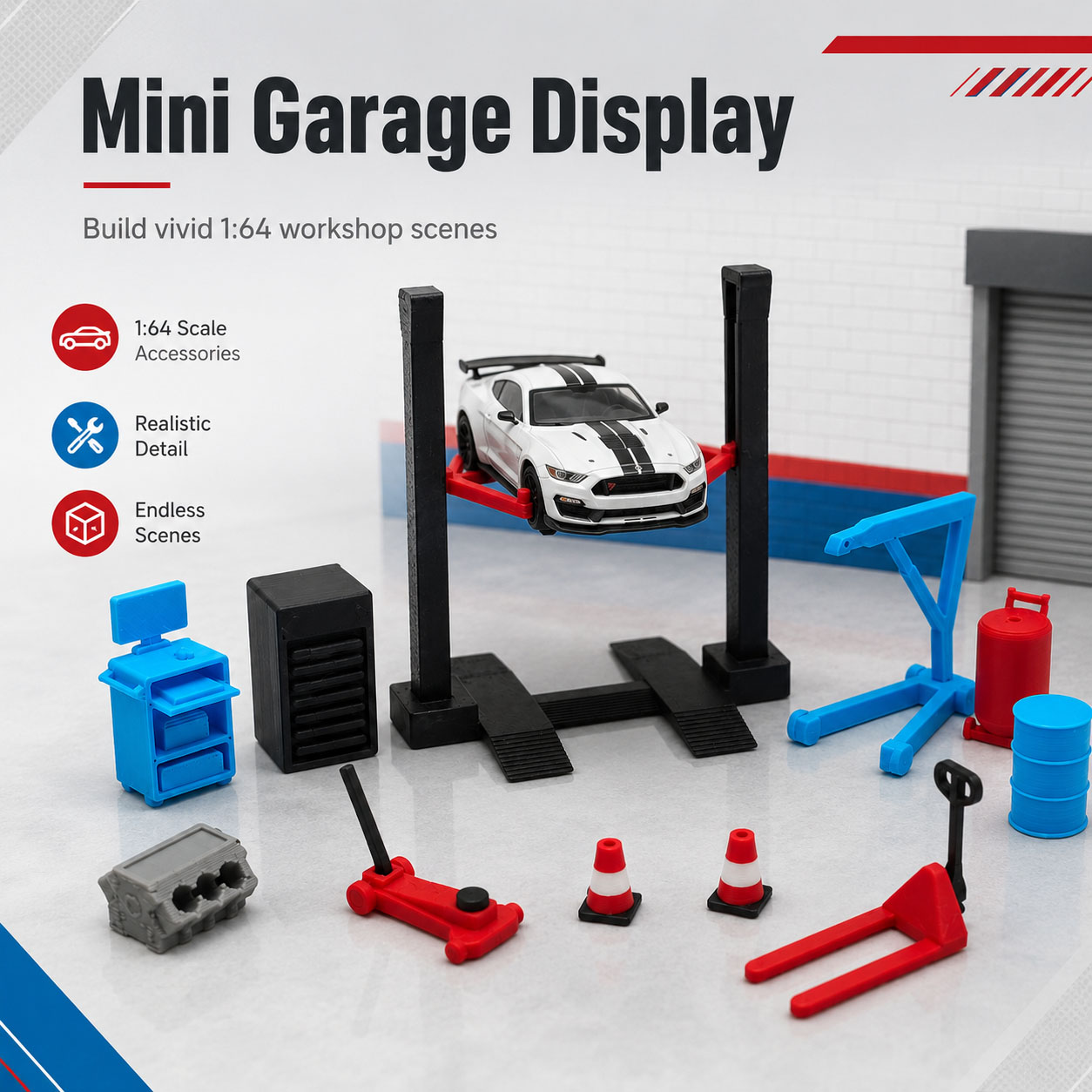 1:64 Garage Workshop Miniature - Workshop Tools Display recensione e prezzo