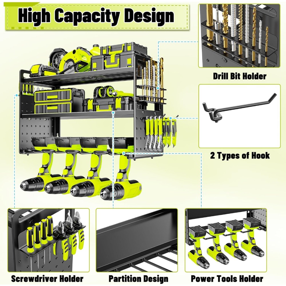 Wall Mount Tool Organizer with - Workshop Tools Storage recensione e prezzo