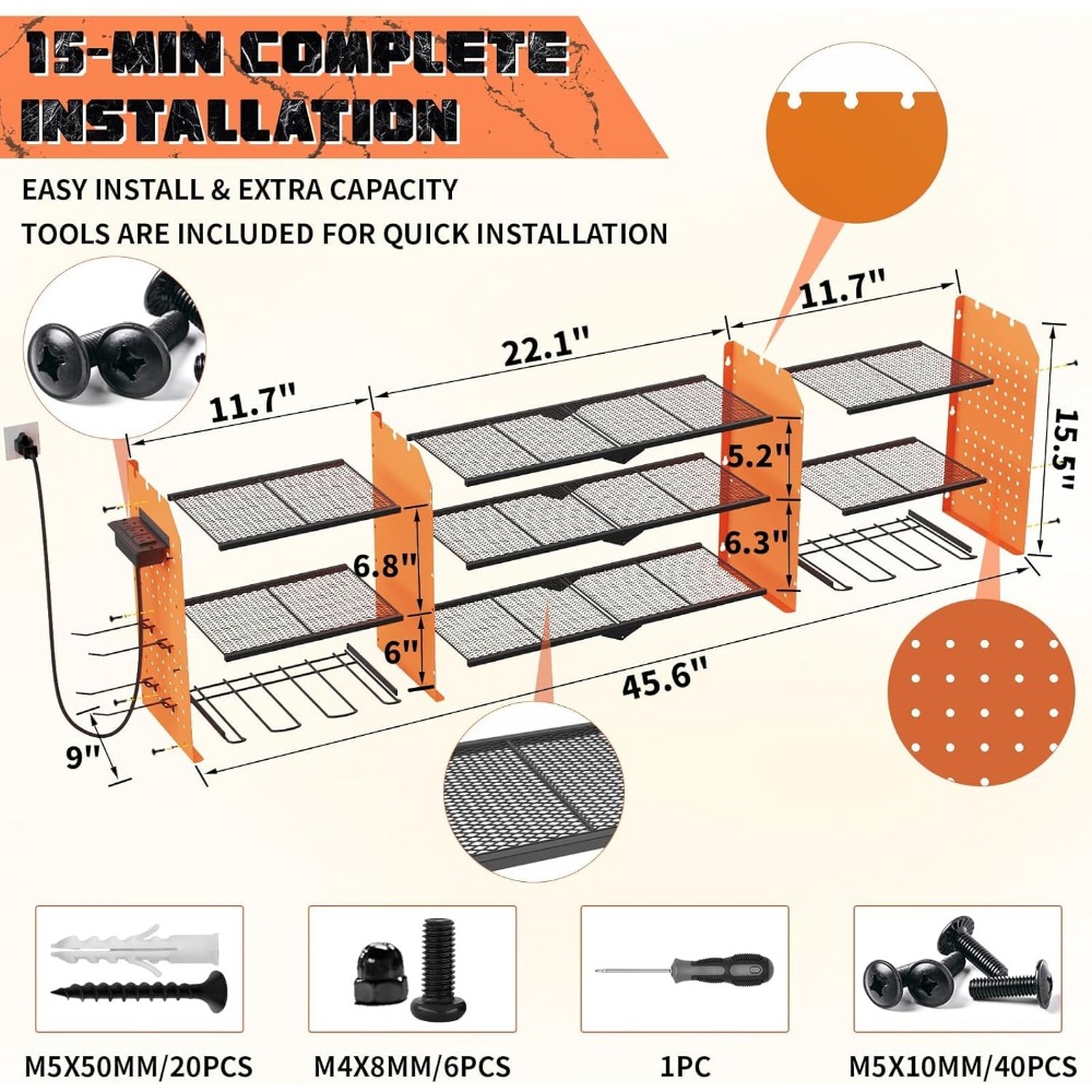 Large Wall Mount Tool Organize - Workshop Tools Storage recensione e prezzo
