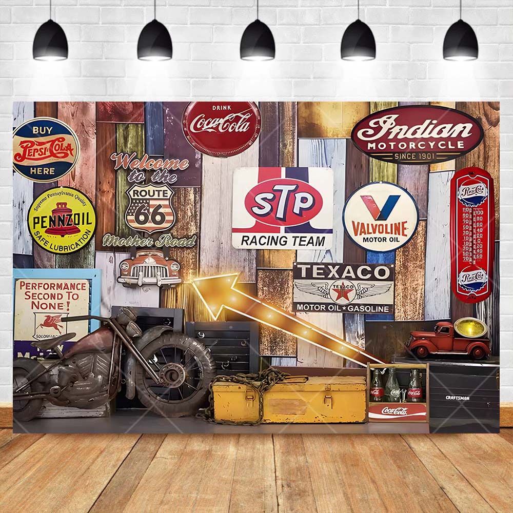Retro Motorcycle Car Repairs G - Workshop Tools Background recensione e prezzo