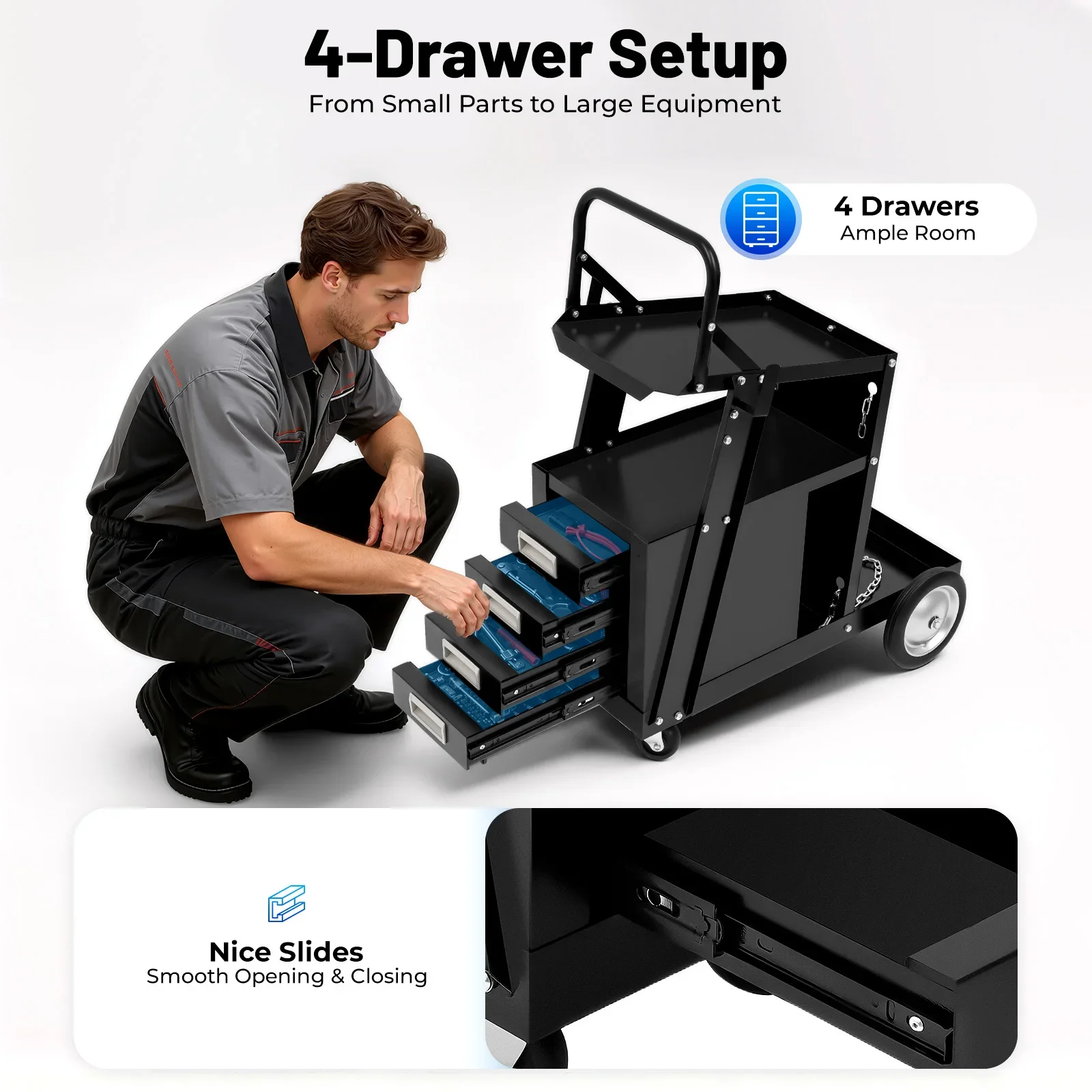 Rolling Welding Cart with Comf - Workshop Tools Storage recensione e prezzo