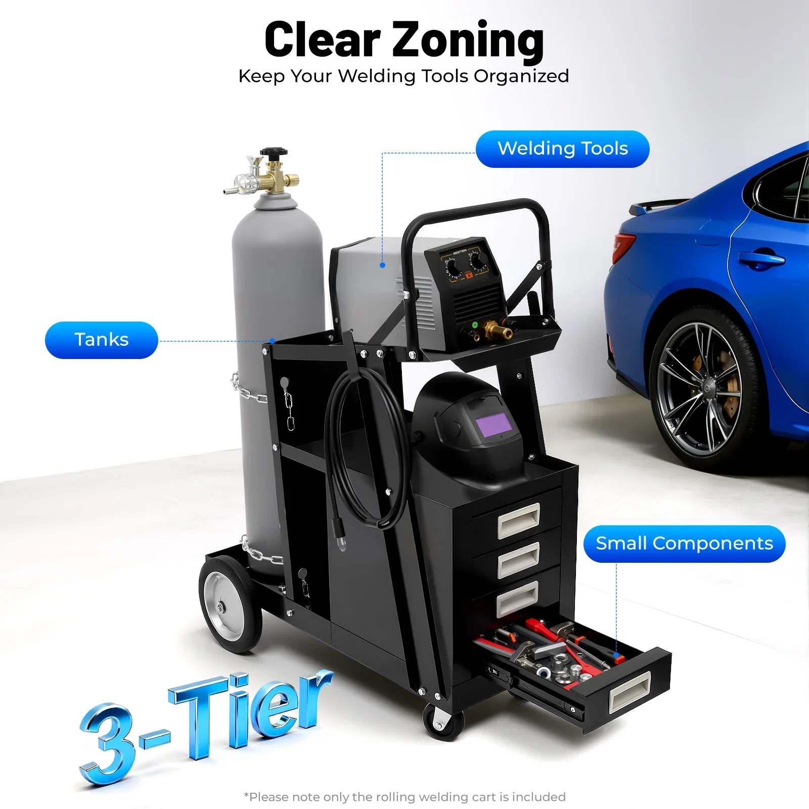 Rolling Welding Cart with Comf - Workshop Tools Storage recensione e prezzo