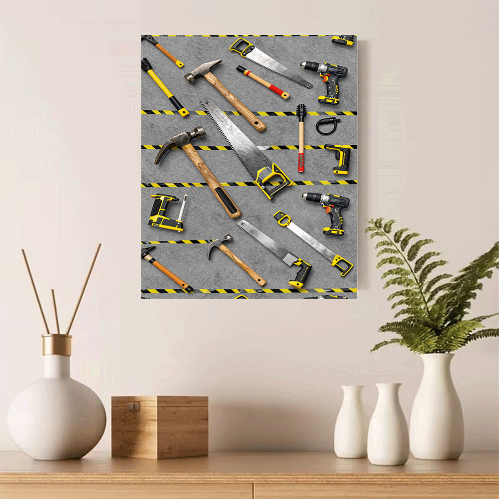 1PC-Unframed Canvas poster wal - Workshop Tools Background recensione e prezzo
