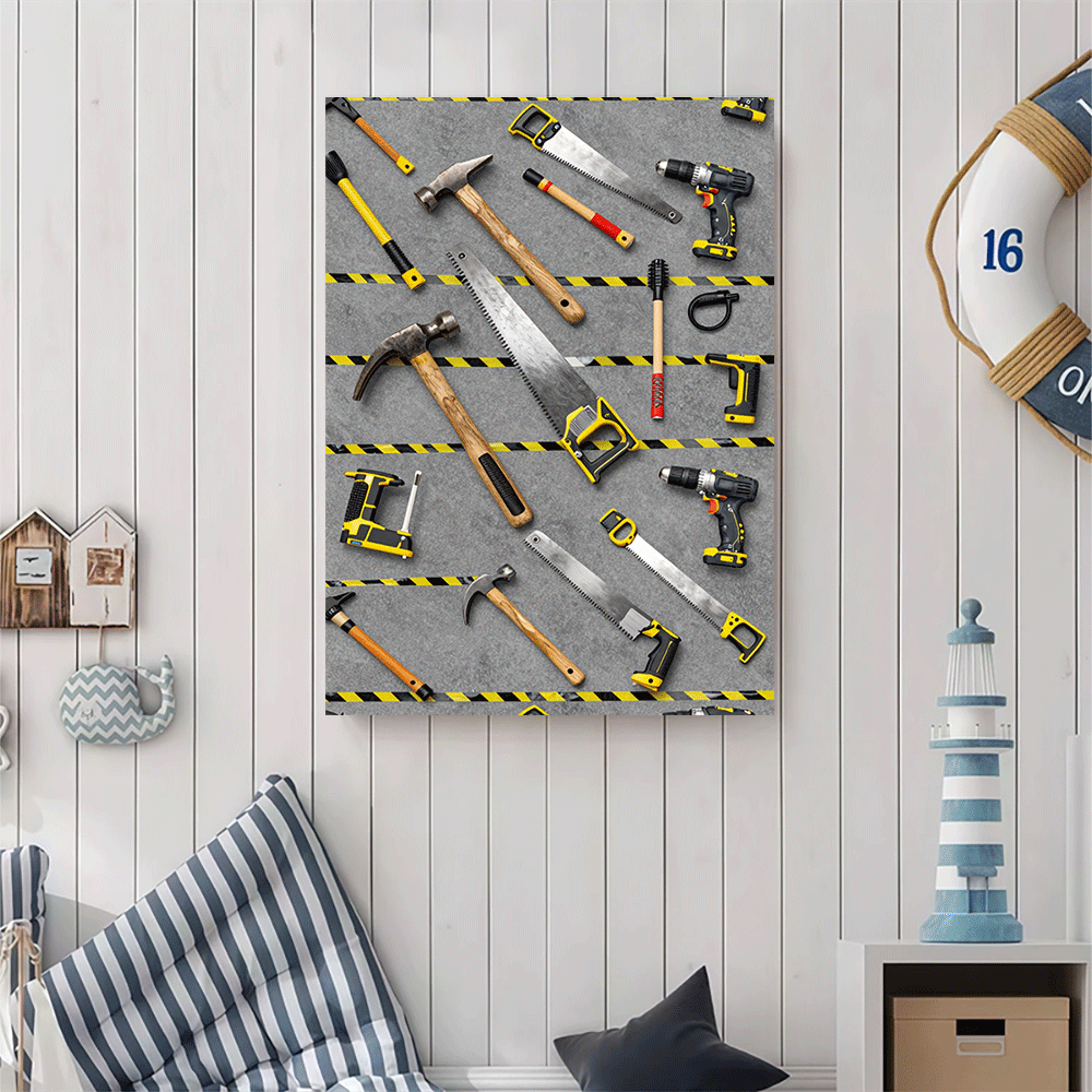 1PC-Unframed Canvas poster wal - Workshop Tools Background recensione e prezzo