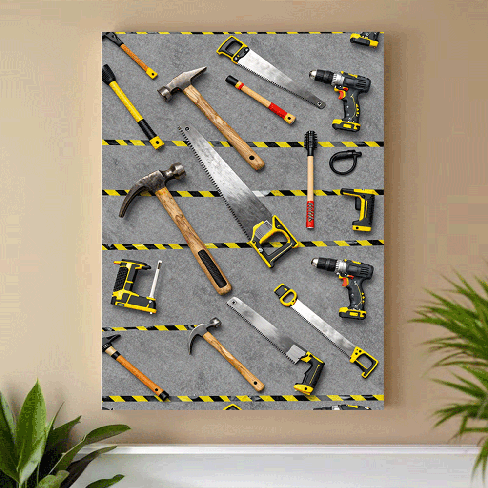 1PC-Unframed Canvas poster wal - Workshop Tools Background recensione e prezzo